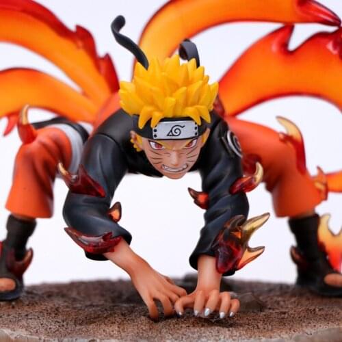 20 CM Naruto Anime Characters Hayate Nine Tails Uzumaki GK Action Figure Boxed Model Dolls Childrens Gifts Toys Collectibles