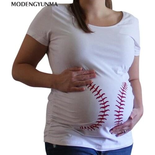 Maternity high quality T-Shirts Cotton Baby Printed Short Sleeve Loose Women tshirt Pregnancy T Shirt Pregnant Long Tee Shirts