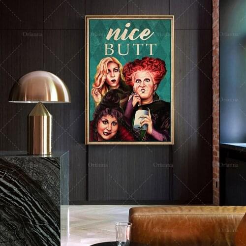 Hocus Pocus Nice Butt Poster And Canvas Hocus Pocus Halloween Poster,Modern Home Decoration Wall Art Oil Painting Canvas
