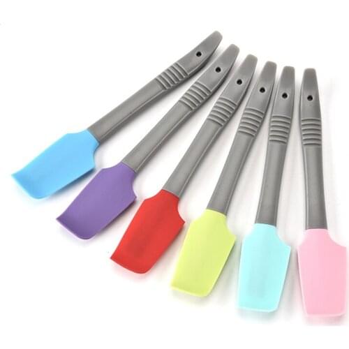Kitchen Silicone Cream Butter Cake Spatula Mixing Batter Scraper Brush Butter Mixer Cake Brushes Baking Tool Kitchenware