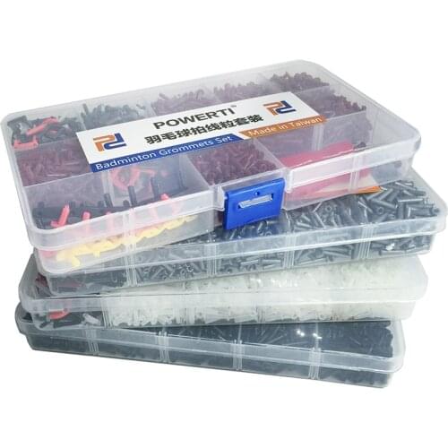 1 pc Badminton Racket Grommets Eyelets Large Pack with all Types Grommets with Stringing Tools Black 4 Colors