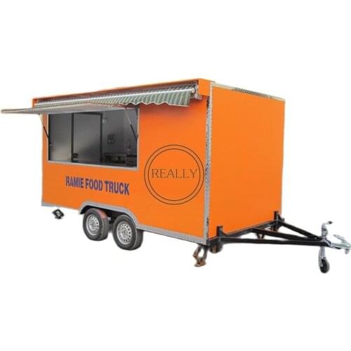 Mobile Food Trailer 4m Long Food Cart Mobile Food Kiosk With Customized Size Color And Inside Fast Food Trailer For Sale