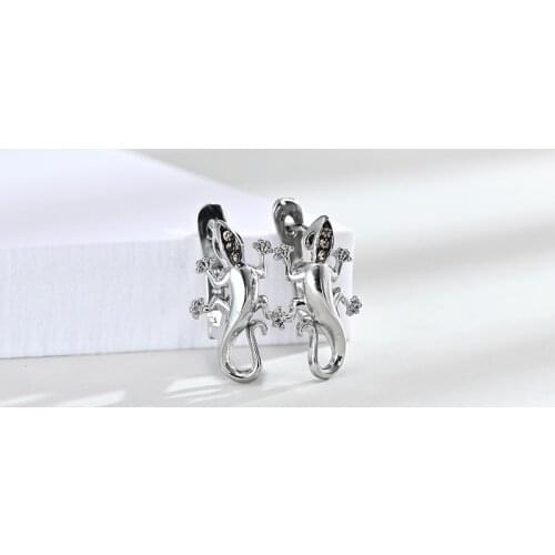 Fashion Earrings Charm Lizard Gecko Creative Punk Unusual Jewelry Womens Cocktail Party Personality Unique Accessories Ear Clip