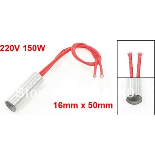 220V 150W 16mm x 50mm 0.63" x 1.97" Heating Tube Stainless Steel Cartridge Heater Die Mold Heating Element