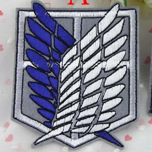 Cartoon Iron on Anime Attack On Titan Embroidered Clothes Patch For Clothing Girls Boys