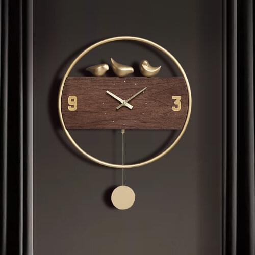 Wall Clock Modern Design Clocks Home Decor Large Pendulum Cuckoo Clock Non Ticking Quiet Timer Duvar Saati Metal Decoration