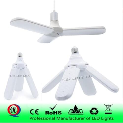 NEW LED Light 30W 45W 60W AC 110V 220V Super bright adjustable angle Folding Four-Leaf Deformation Lamp E27