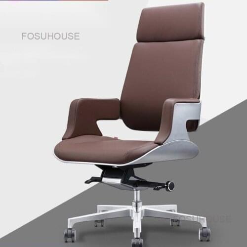 Simple Modern Luxury Office Chairs High Back Boss Chair Lifting Computer Swivel Armchair Bedroom Furniture Leather Gamer Chair