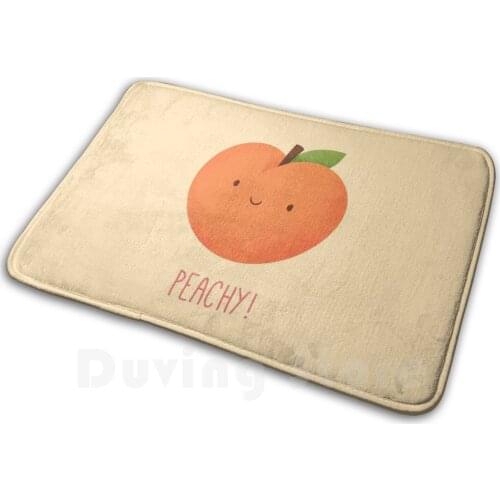 Peachy! Mat Rug Carpet Anti-Slip Floor Mats Bedroom Peach Peachy Food Foodie Eat Fruit Fruity Friend Best Friend Yum Yummy