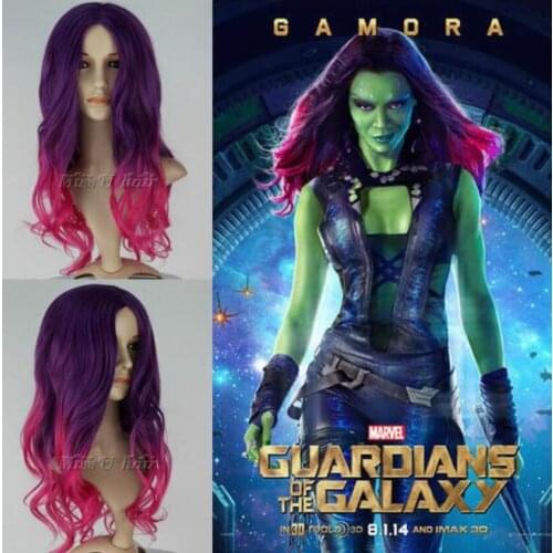 Shipping Galaxy Guard card magic pull Gamora plus Merah cosplay anime wig