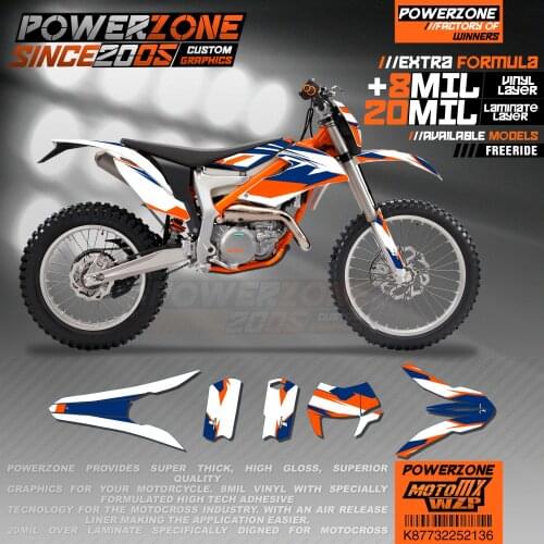 PowerZone Custom Team Graphics Backgrounds Decals 3M Stickers Kit For KTM Freeide 2012-2019 136