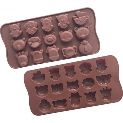 Baking mold 15 cavity love boys and girls silicone jelly pudding handmade soap mold ice tray cartoon
