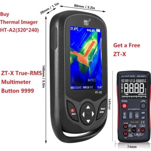 2019 Handheld HT-A1 TFT Display Screen Thermal Infrared Imager Camera 320*240 in stock HT-A2 upgrade for Outdoor Hunting Fast