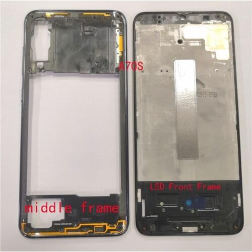 Middle frame front LED panel bezel housing for Samsung Galaxy A70S A707W A707MN/DS A707GM/DS A707FN/DS A707F/DS