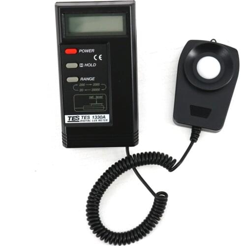 TES-1330A High Accuracy Digital Luminance Meter Light Meter Measuring Range:20/200/2000/20000 Cosine Angular Corrected