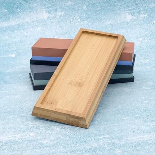Sharpening water stone base non-slip for whetstone kitchen knife bar Auxiliary tool bamboo base Sharpener