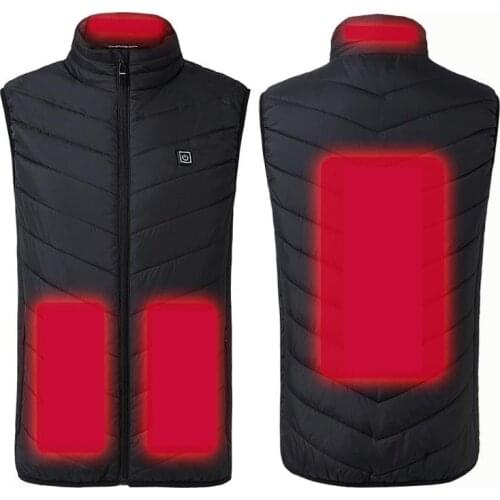 USB Heating Vest thermal Hiking vests Men Outdoor USB Infrared 4 places Heating Vest Jacket Winter Flexible Electric Waistcoat