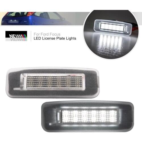 2x Fits For Ford Focus MK1 MK2 1998 1999 2000-2008 2009 2010 2011 SMD White Canbus Rear Led License Plate Lights Lamps
