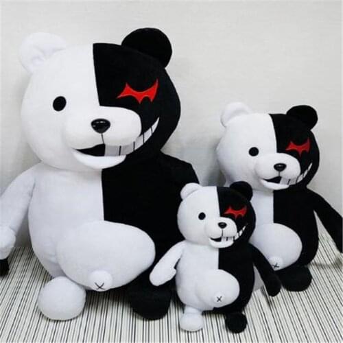 35cm Plush Toy Accompany Japan Cartoon Super 2 Monokuma Black & White Bear Soft Stuffed Animal Dolls Christmas Gift
