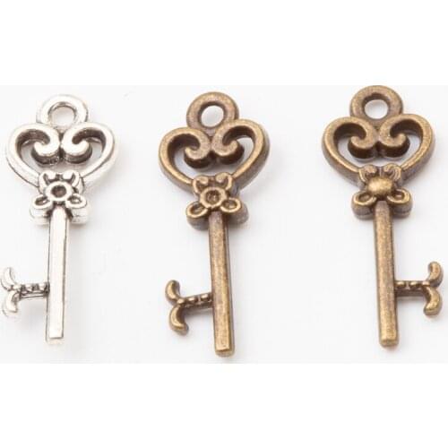 48pcs vintage keys charms fit for Pendant European Style DIY jewelry findings 5722