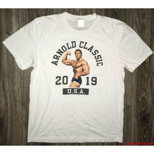 Arnold Classic 2019 World Tour 2-Sided White Homage T-Shirt M Schwarzenegger
