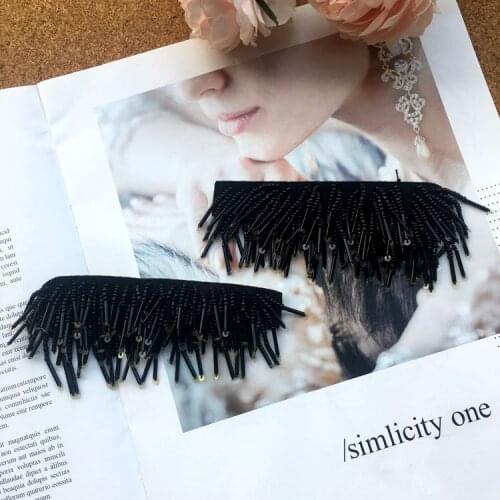 4 Pieces Manual Beading Hanging Beads Clothing Shoulder Flower Boutonniere Decoration Banner Patch Clothing Material RS1754