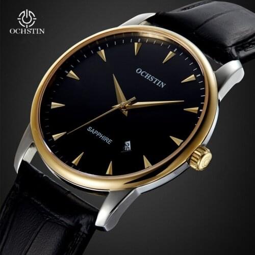Fashion Casual Mens Watches Luxury Brand OCHSTIN Leather Business Quartz Watch Men Wristwatch Male Gift Clock Relogios Masculino