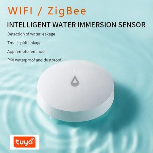 ZigBee TUYA Water Leak Detector Flood Sensor Home Remote Alarm Security Soaking Sensor Work With Gateway Smart Life APP