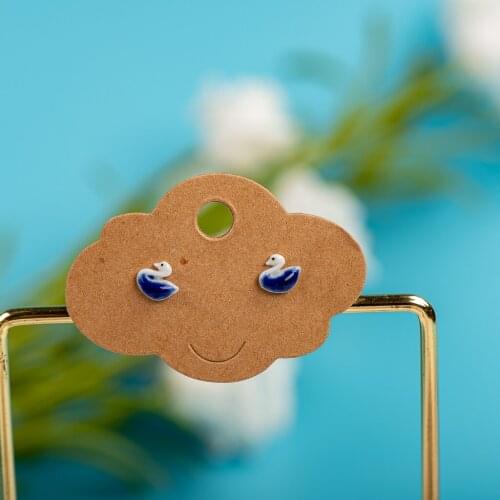 Porcelain Multicolor Ceramic Earrings Anti-allergic Cartoon cute little animal jewelry #LY518 conjunto colar brinco