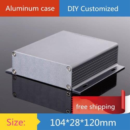 Mini aluminum amplifier chassis / instrument /Optical shell /AMP Enclosure / case / DIY box (104*28*120mm)