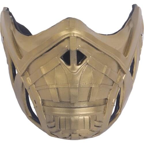 MK3 Scorpion Cosplay Half Face Masks Halloween Party Costume Masquerade Mask Props PVC Prop