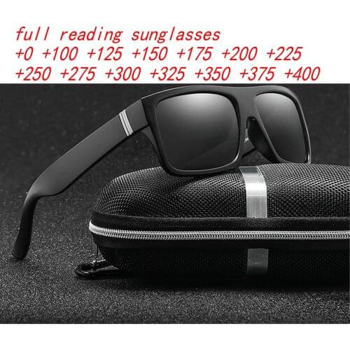 Fashion Sports Full Reading Sunglasses Mens Outdoor Driving Classic Magnification Reader Goggles Man Square Reading Glasses NX