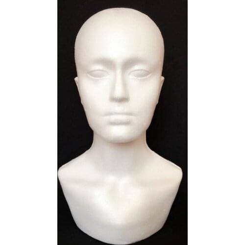 Male Styrofoam Foam Mannequin Manikin Head Model Hat Glasses Display Foam Mannequin Head Model Hat Wig Display Stand Rack