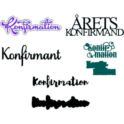 Confirm Danish Letters Metal Cutting Dies Stencil DIY Scrapbooking Embossing For Gift Card Making Handcraft Decor 2019 New