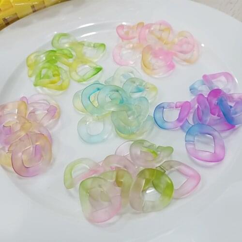 40/60cm Acrylic Gradient Detachable Resin Transparent Strap For Bag Colorful Jelly Chain Handles For Female Bags Accessories