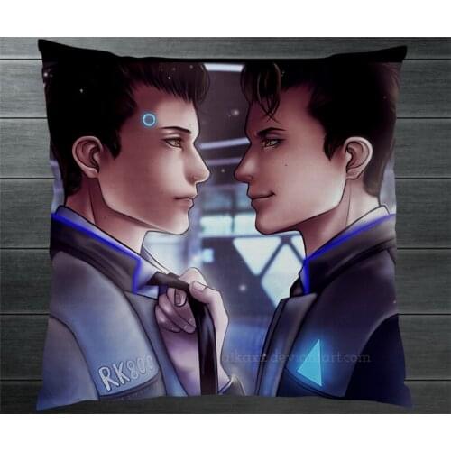 PS4 Game Detroit:Become Human Connor RK800 Fanart Two Side Pillowcases Hugging Pillow Cushion Case Cover Collection Cosplay P5