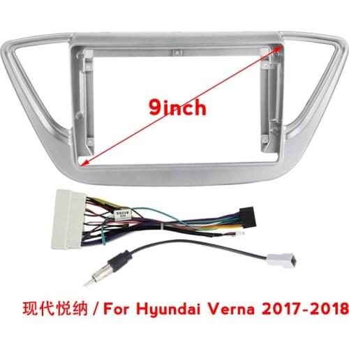 9inch 2 Din Car Radio Face Plate Frame For Hyundai verna 2017 Car DVD GPS Navigation Panel Mount Panel Kit Car Product