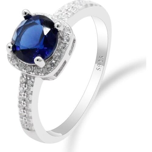 Romantic Classic Women Ring 925 Silver With Sapphire Emerald Amethyst Zircon Gemstone Jewelry Wedding Party Gifts Wholesale