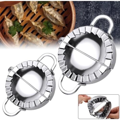 Stainless Steel Foldable Dumpling Maker Pastry Dough Press Cutter Kitchen Pie Ravioli Wrapper Dumpling Maker Mould Tool 2 Sizes