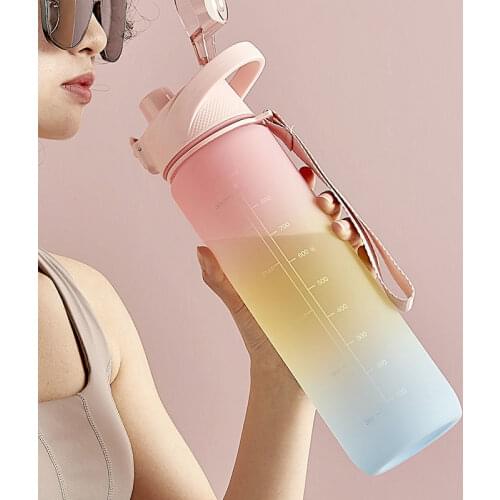 SP07 Sports Water Cup Female Summer Large Capacity Plastic Cup Male Large Water Bottle Student Heat Resistant Portable Space Cup