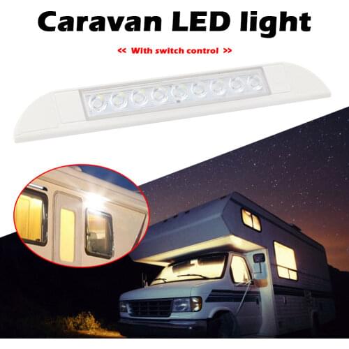 RV Yacht Indoor Ceiling LED Light 12-28V IP67 Waterproof Motorhome Camper Caravan Exterior Light Bar Touch Switch Awning Lamp