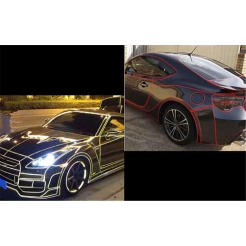 1cmX800cm car and motorcycle modeling reflective tape sticker warning for Toyota 4Runner Sienna Sequoia Prius GR Camry i-TRIL