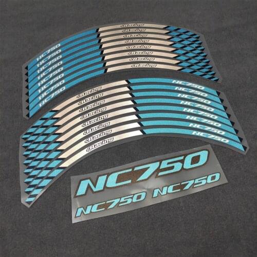General Purpose Reflective Decal Free Shipping For Honda NC750S NC750X NC750 Wheel Decals 17inch Rim Protector Racing Sticker