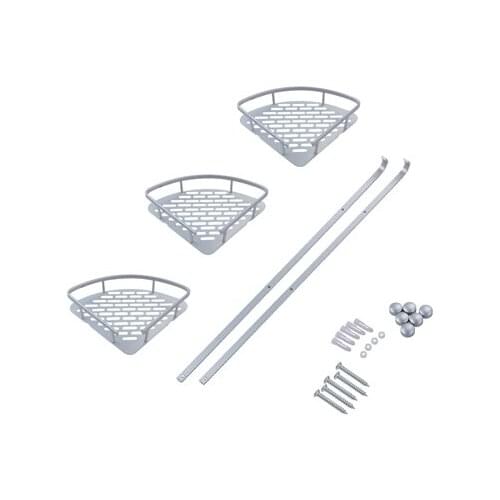 3 Layer Alumimum Triangular Shower Caddy Shelf Bathroom Corner Rack Storage Holder Organizer Basket Hanger Dropshipping