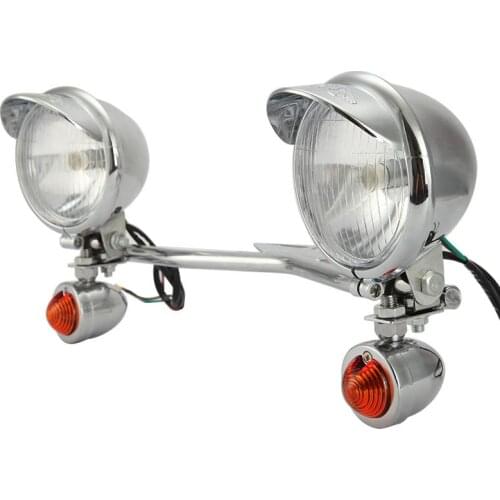 Universal 12V Motorcycle Headlight Passing Fog Light Lamp Front Mounts Holder For Honda/Yamaha/Kawasaki/Suzuki/Triump/Cafe/Racer