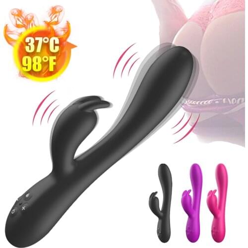 Heating Rabbit Vibrator for Woman G Spot Clitoris Stimulator Female Masturbator Dildo Vibrator Adult 18 Sex Toys for Adults Shop
