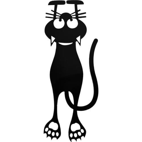 Bookmark Black Cat Shape Hollow out PVC Cat Bookmark 12.3cm Cartoon Animal Reading Bookmarks Gift for Kids