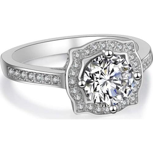 WYJZY Womens Wedding Classic Engagement Ring Fashion Inlay High Quality CZ Zircon Womens Jewelry