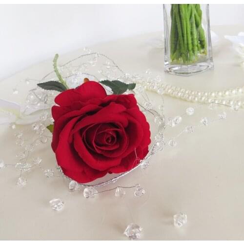 10 PCS High Quality Flannelette Red Rose Luxurious Rose Flower Real Touch Single Head Rose for Wedding Home Decortion