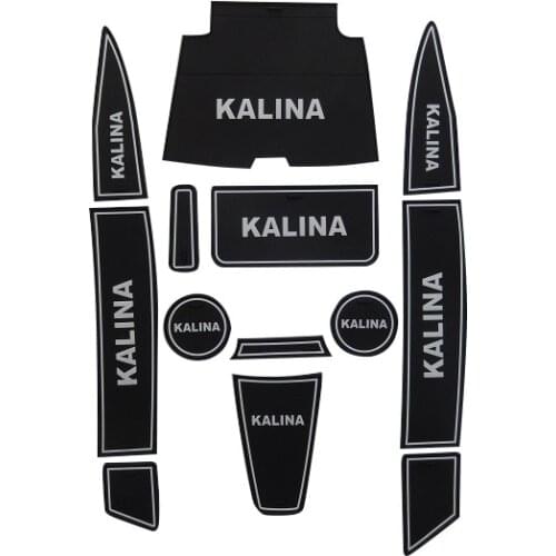 13pcs Non Slip Door slot cup storage rubber interior mats for Lada KALINA II 2 Cross Sport VAZ 2192